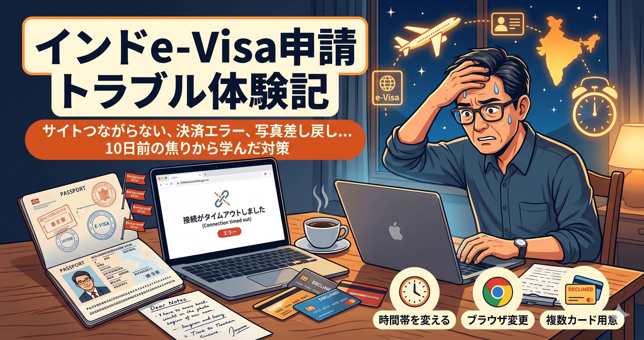 最初の関門はビザ申請
